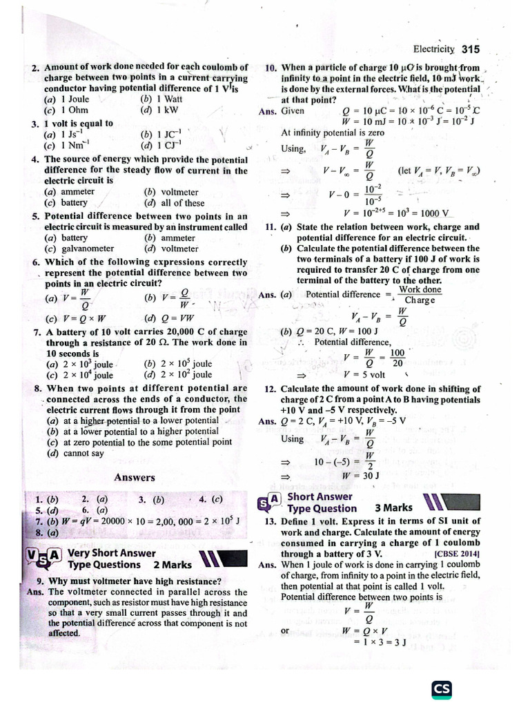 Electricity Questions | PDF