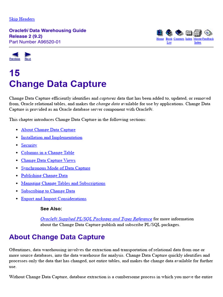 Change Data Capture | PDF | Table (Database) | Databases