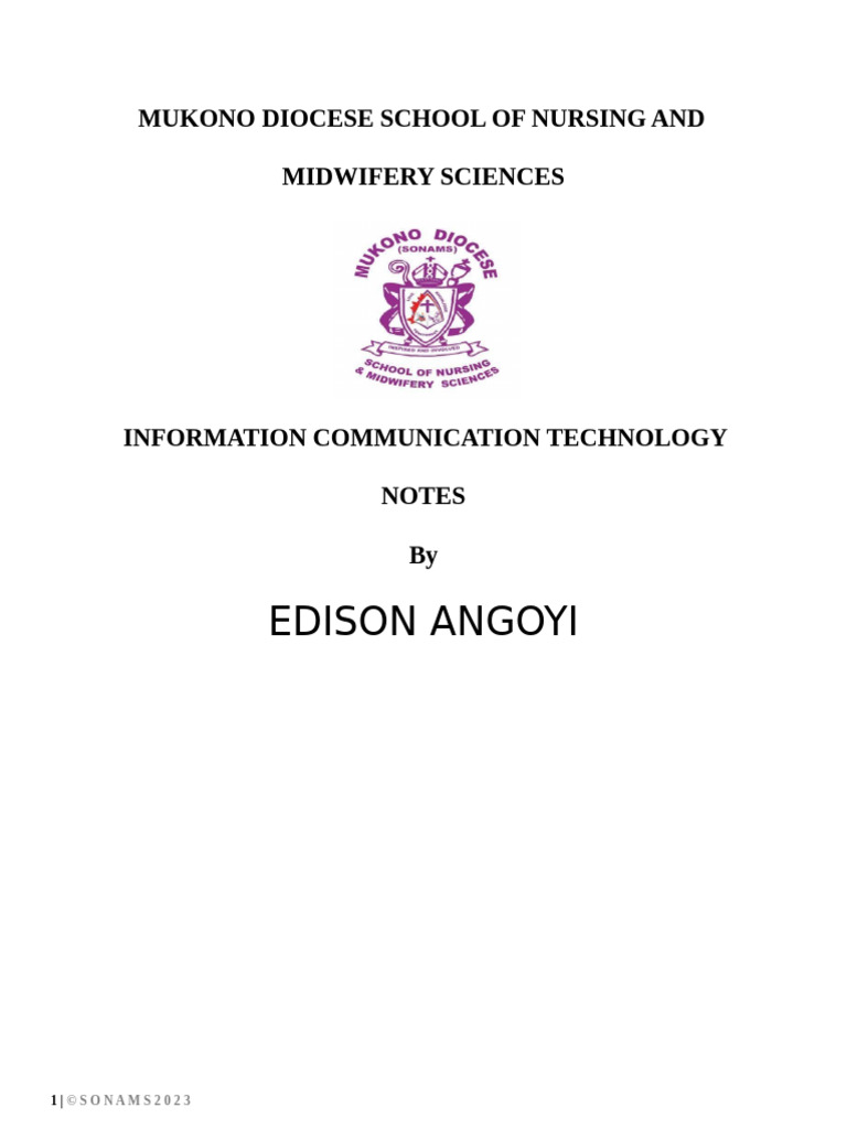 ICT Full Notes. | PDF | Computer Data Storage | Printer (Computing)