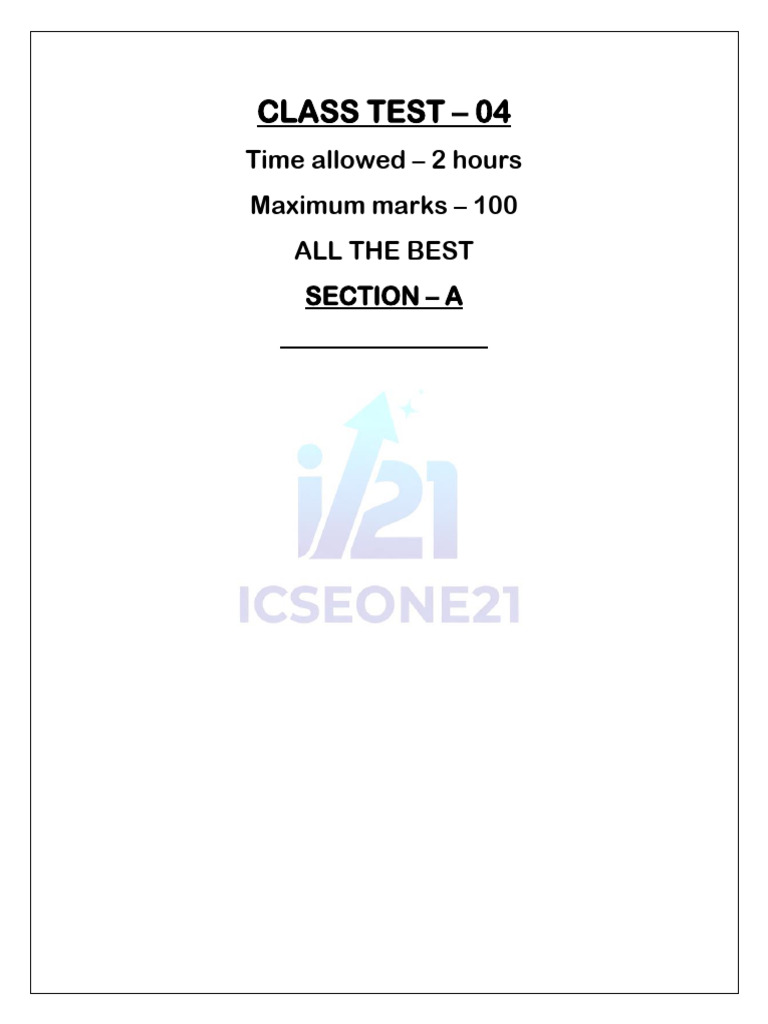 CLASS TEST 04 PDF - Protected - Unlocked | PDF | Java (Programming ...