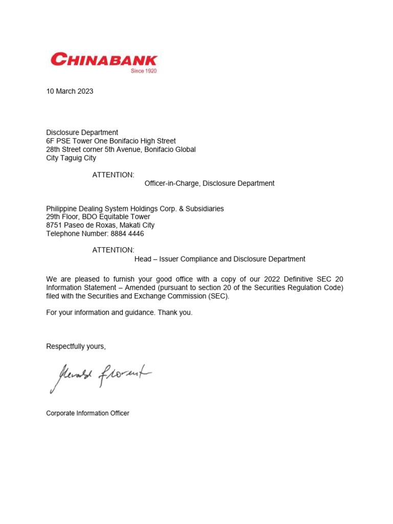 Disclosure No. 1018 2023 Definitive Information Statement For 2022 ...