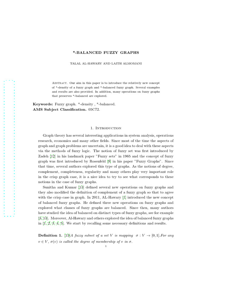 1804.0867720191227 56446 k0zcrm | PDF | Vertex (Graph Theory) | Fuzzy Logic