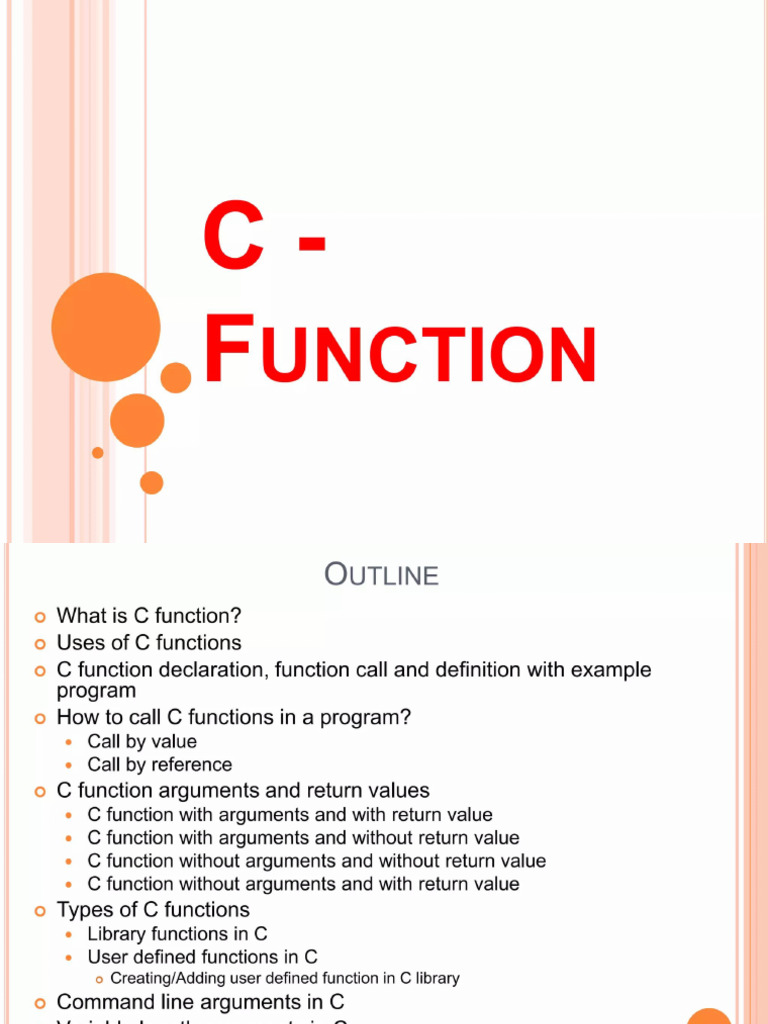 C Function | PDF