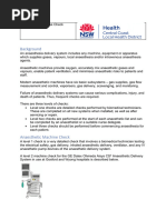 Anesthesia Machine Safety Checklist | PDF | Anesthesia | Respiration