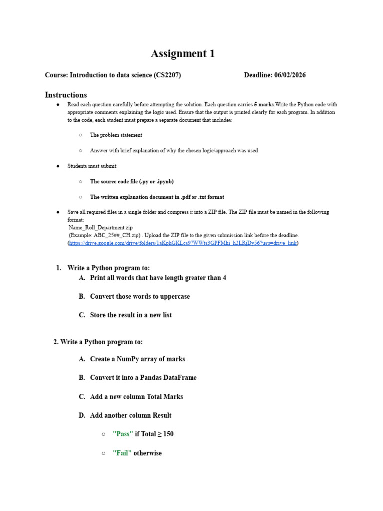 CS2207 Assignment 1 | PDF