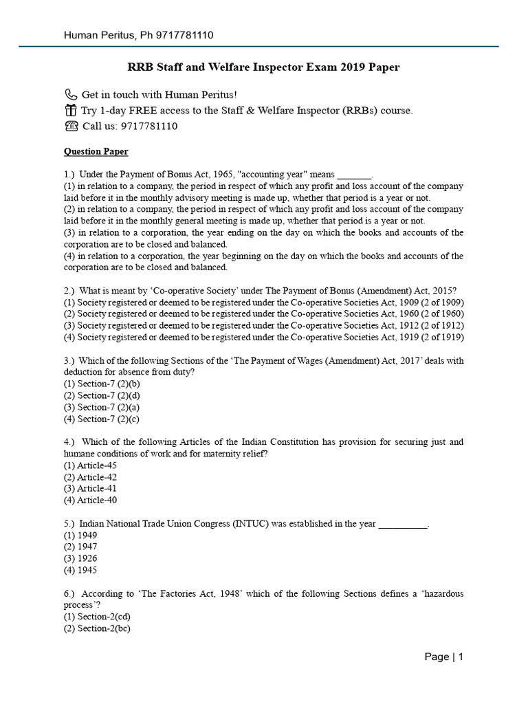 2019 Question Paper | PDF | Wage | Employment
