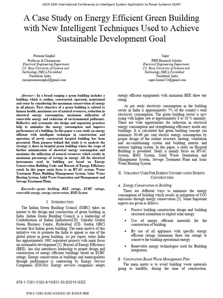 Ieee Green Building Document Papers | PDF | Green Building | Energy ...