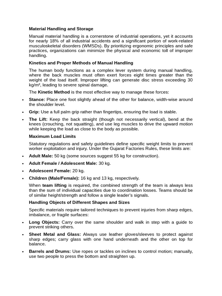 Unit 2 Material Handling and Storage | PDF | Mechanical Engineering