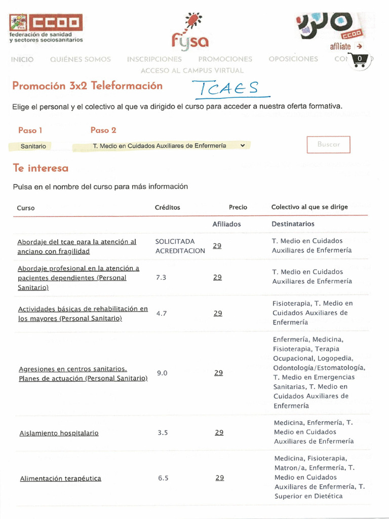 Fysa TCAES | PDF