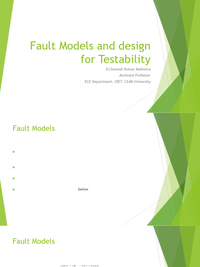 Unit 4 Fault Models and Design For Testability | PDF | Electrical ...