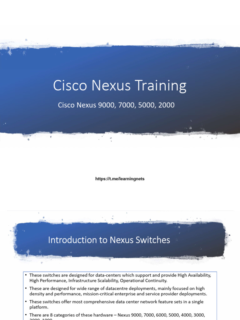 Nexus Switches Overview | PDF | Network Architecture | Data Transmission