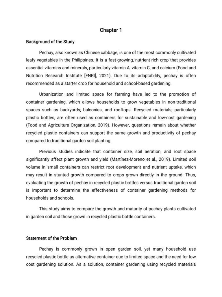 Comparative Growth of Pechay | PDF | Recycling | Soil