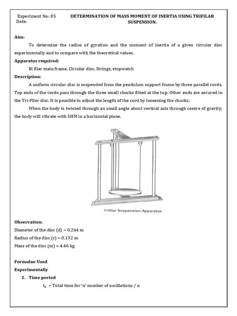 Experiment No - 05 - Dynamics Lab | PDF | Motion (Physics) | Mechanical ...