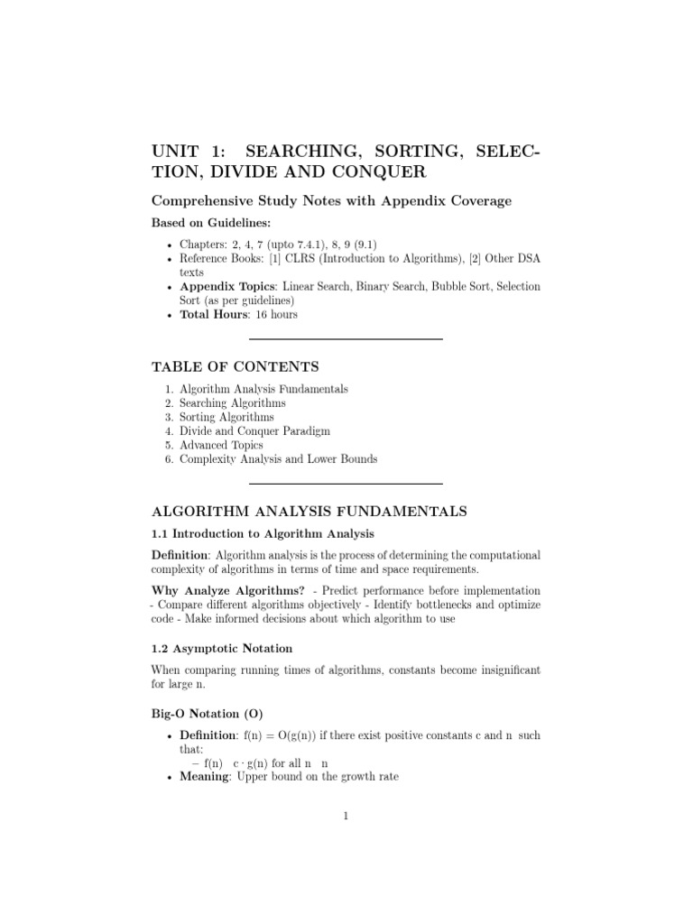 Unit 1 | PDF | Applied Mathematics | Algorithms And Data Structures