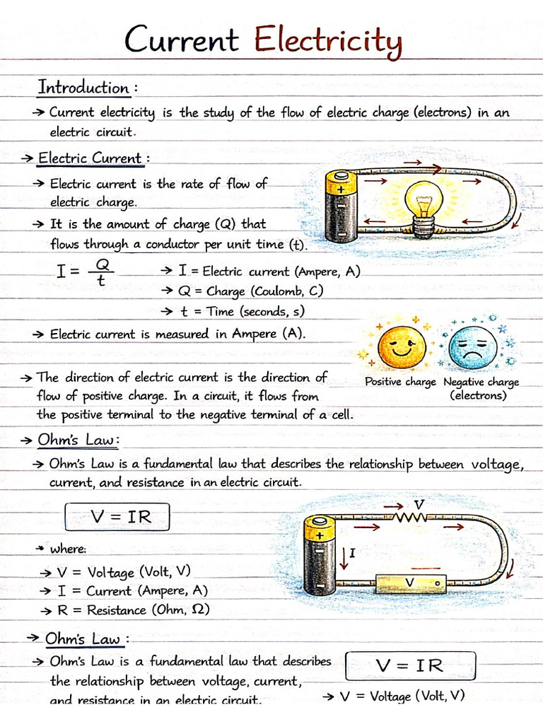 CH 3 (Current Electricity) Class 12 | PDF