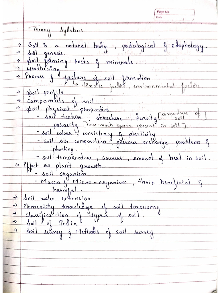 Soil Science Class Notes | PDF