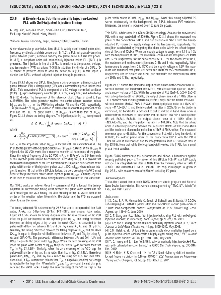 Isscc 2013 6487794 | PDF | Telecommunications Engineering | Electrical ...
