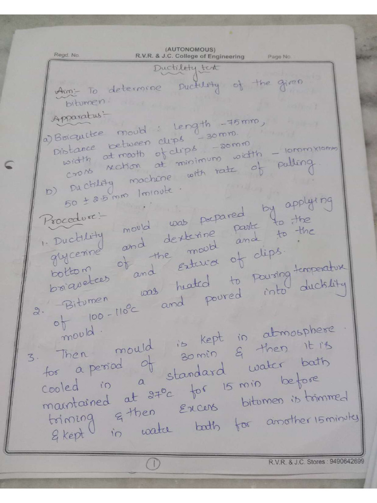 Ductility Test | PDF