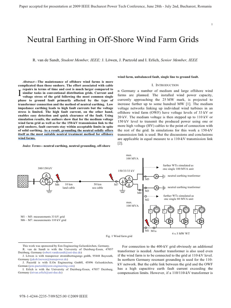 Neutral - Earthing - in - Off-Shore - Wind - Farm - Grids 3 | PDF ...
