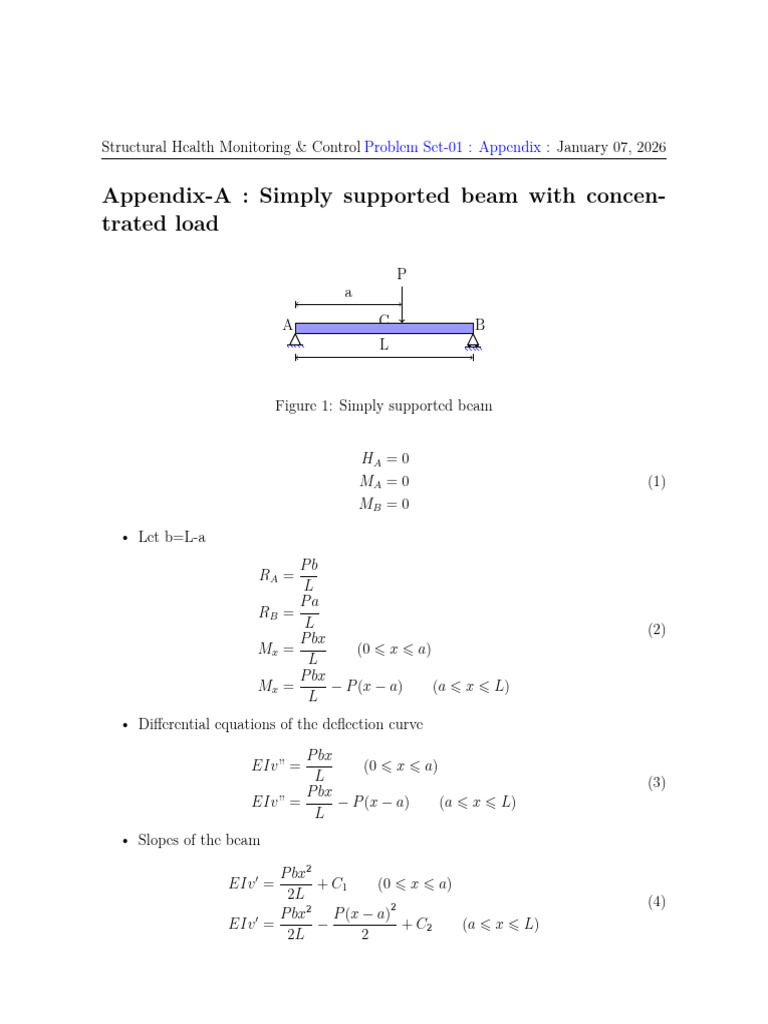 Tutorial SHMC Set 01a Appendix | PDF | Beam (Structure) | Mechanical ...
