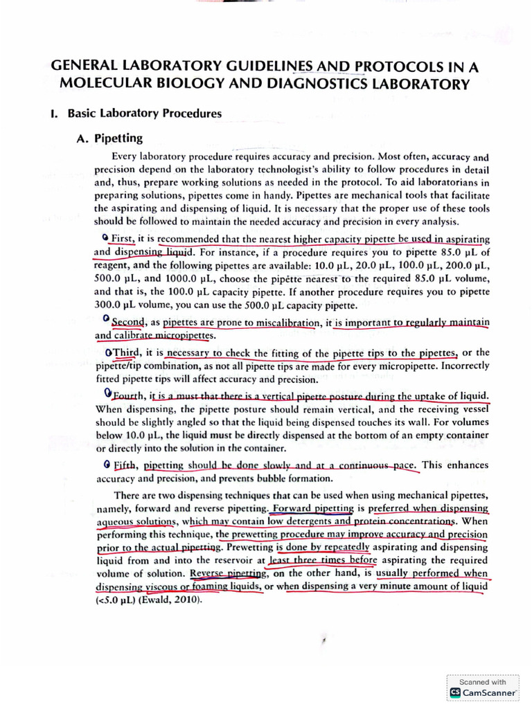 General Laboratory Guidelines and Protocol | PDF