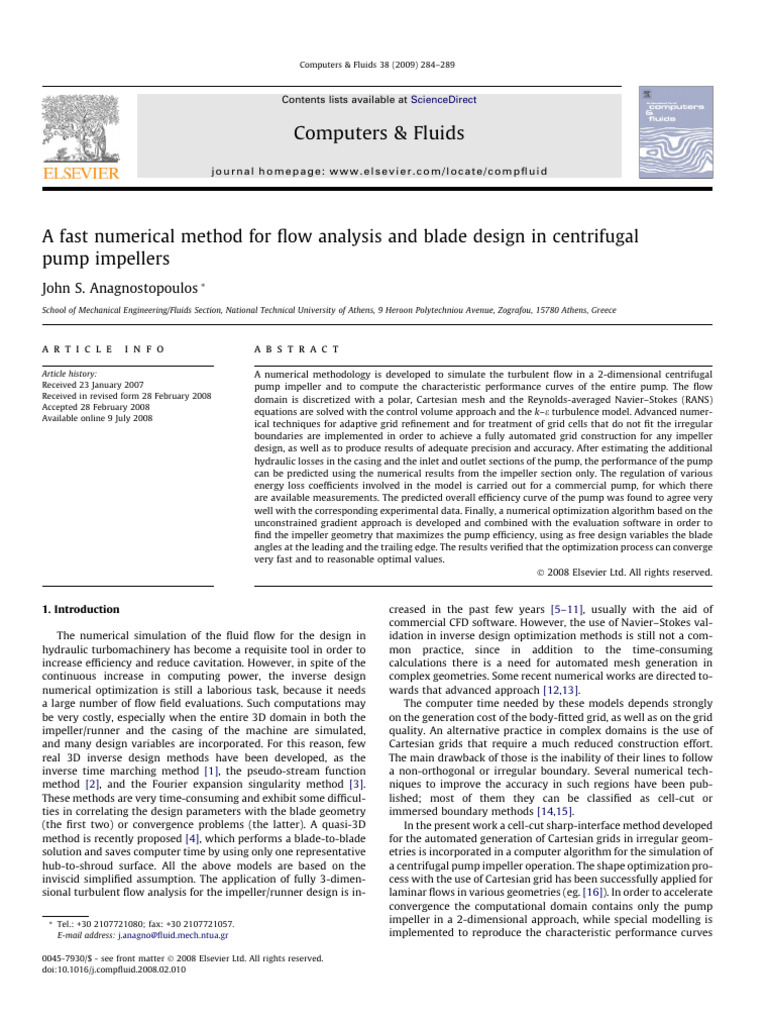 A Fast Numerical Method For Flow Analysis and Blade Design in ...
