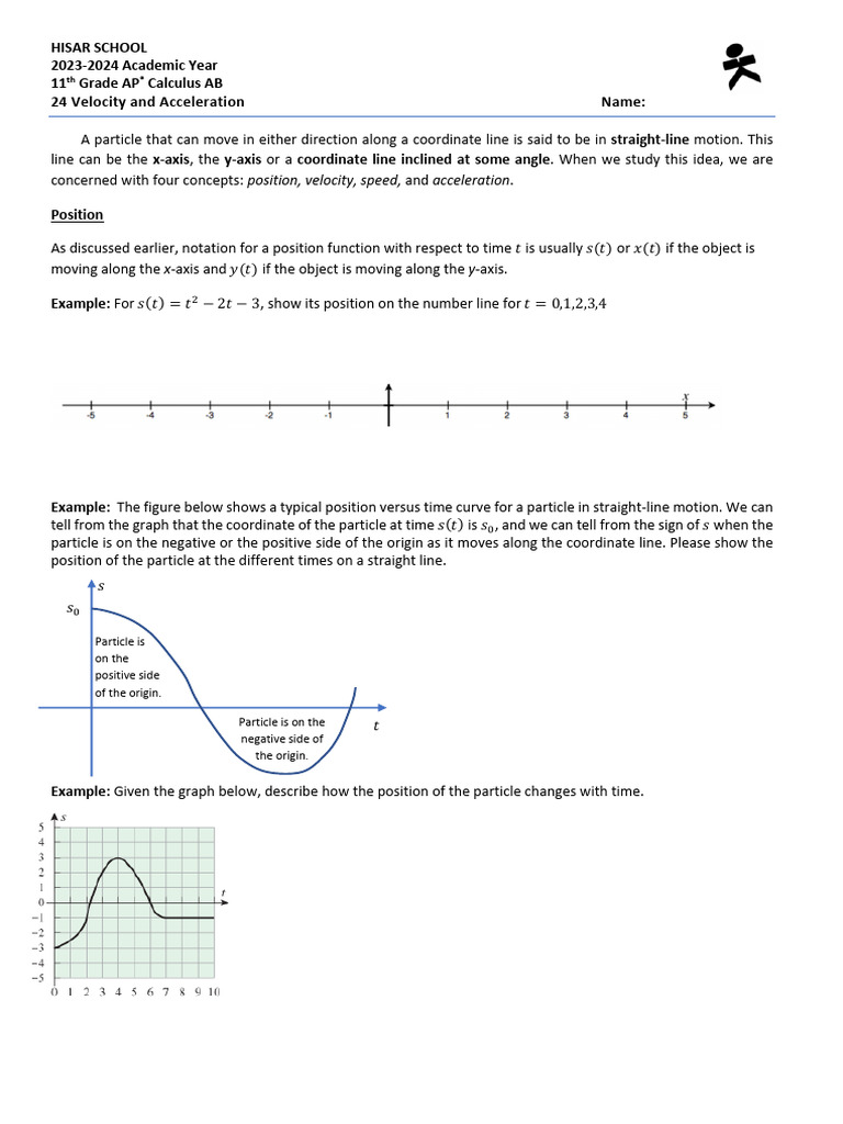 24 Velocity and Acceleration 2 | PDF | Acceleration | Velocity