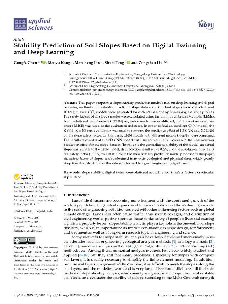 Stability Prediction of Soil Slopes Base | PDF | Machine Learning ...