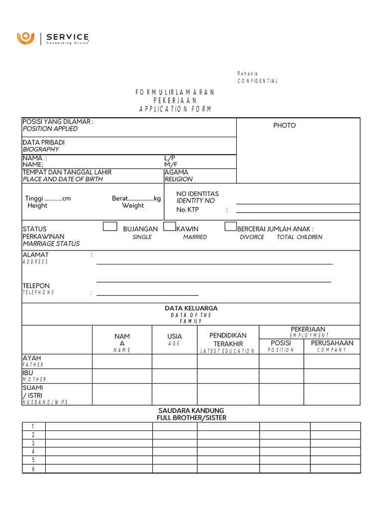 Form Application - ASN | PDF