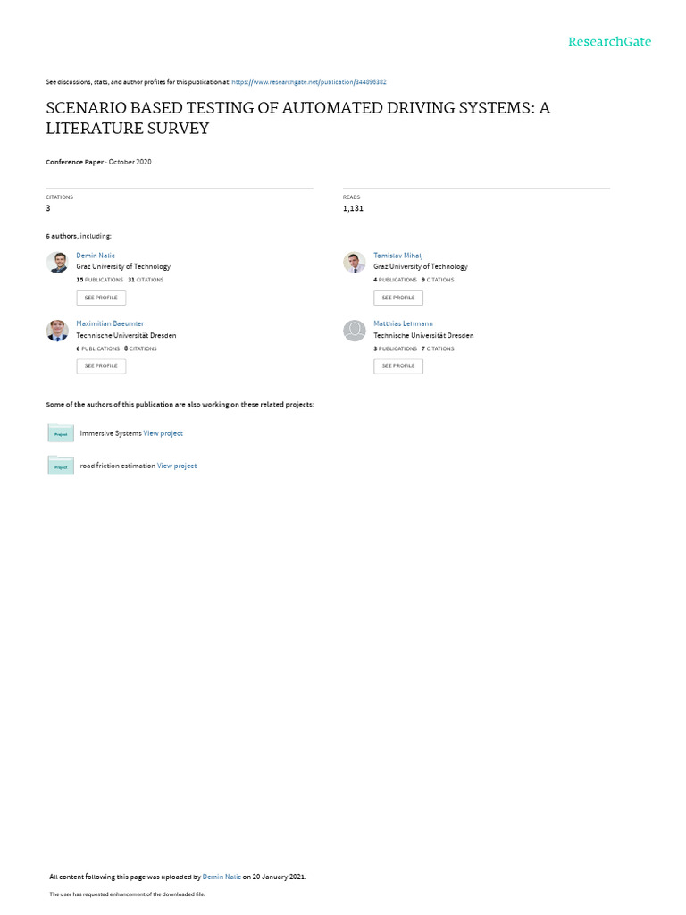 Scenario Based Testing of Automated | PDF