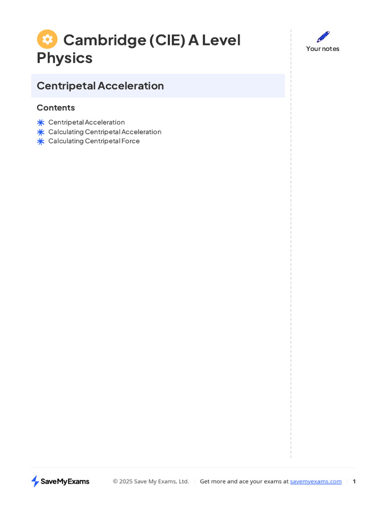 12 - Motion in A Circle Part 2 | PDF | Acceleration | Force