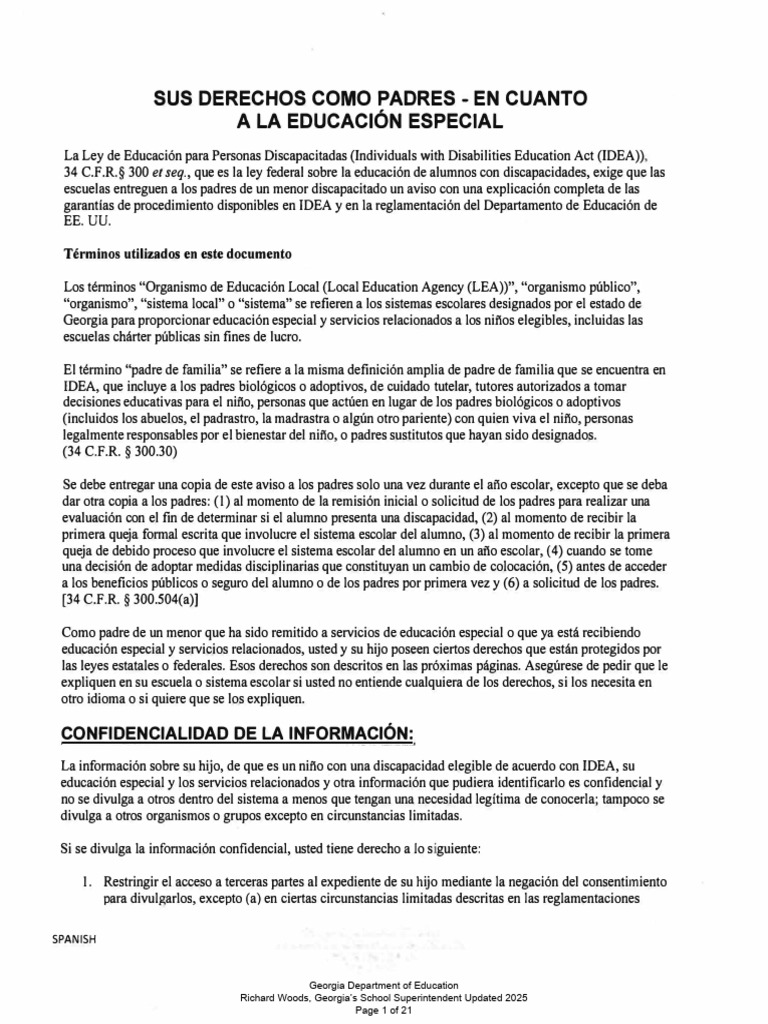 Parents_Rights_Spanish | PDF | Debido al proceso | Apelación