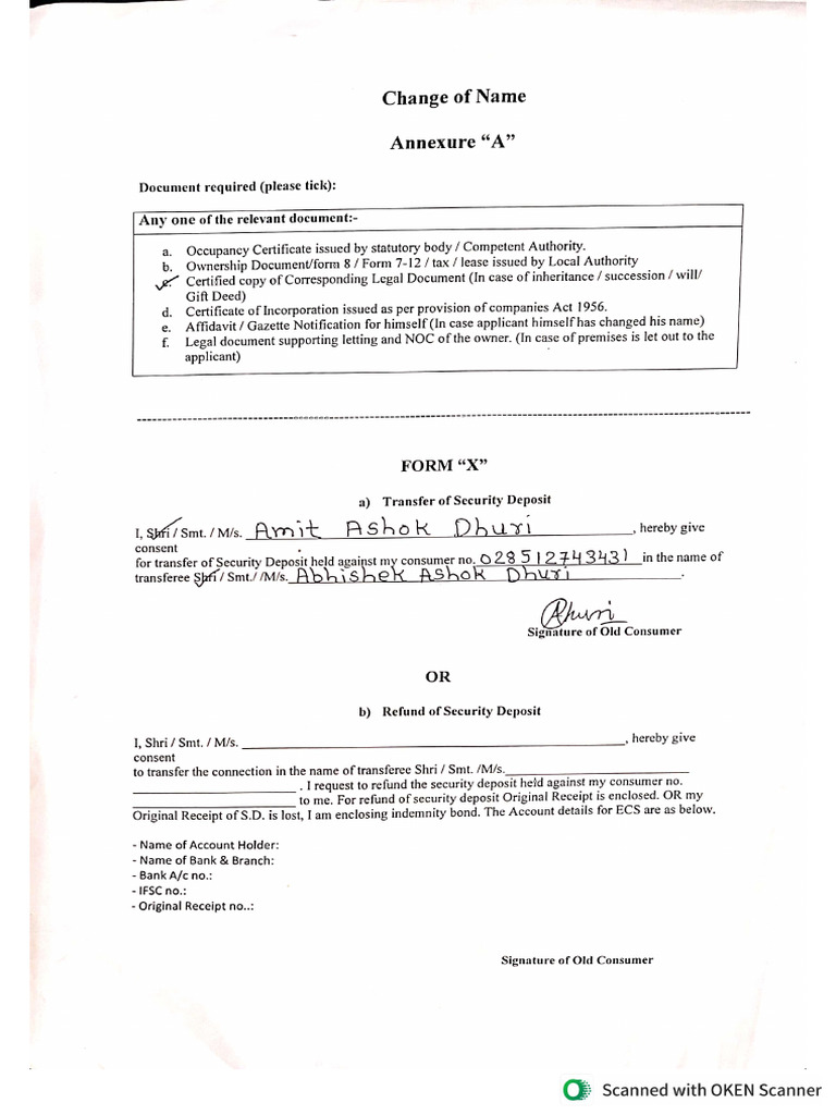 Form X | PDF