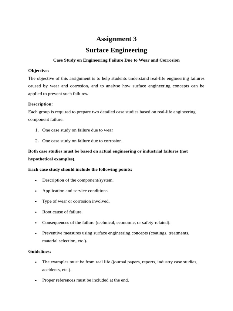 Assignment 3 Surface Engineering | PDF