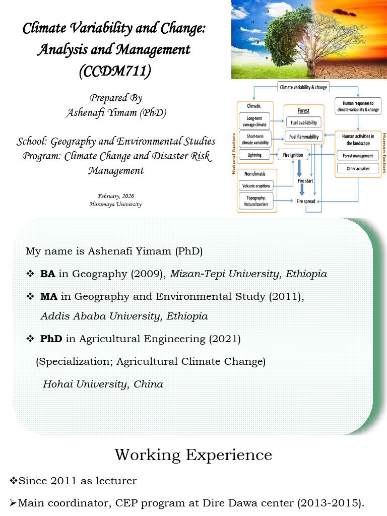 Climate Variability and Change Analysis and Management PPT Chapter ...
