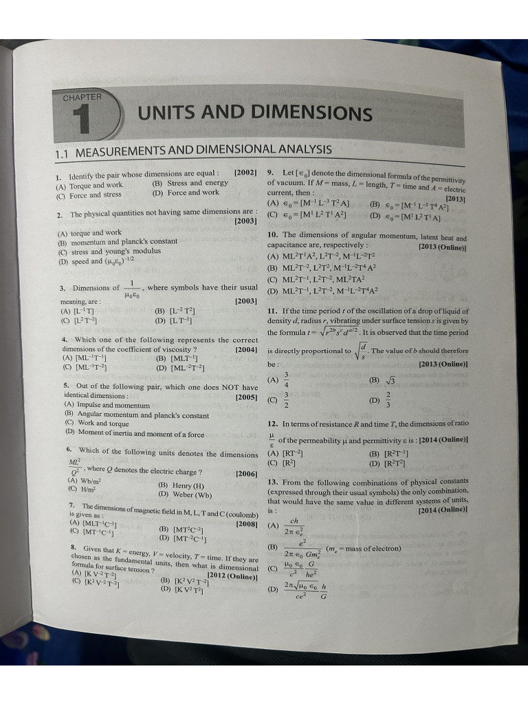 Unit and Dimension | PDF