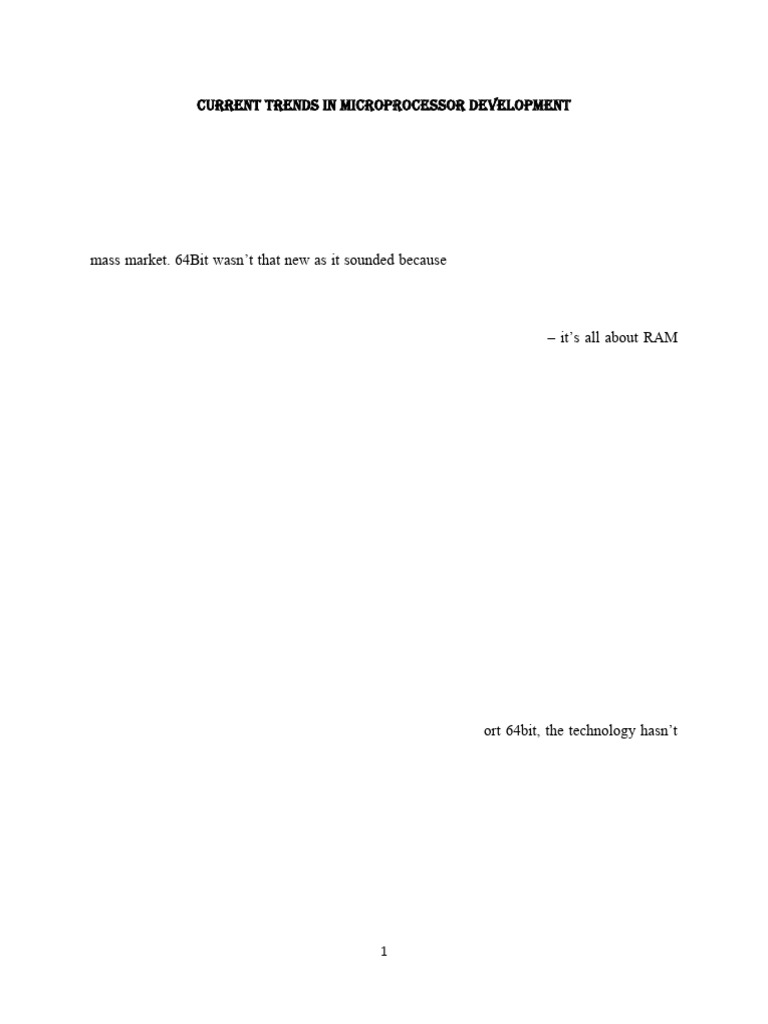 ICT121-Currenttrendsinmicroprocessordevelopment Notes | PDF | 64 Bit ...