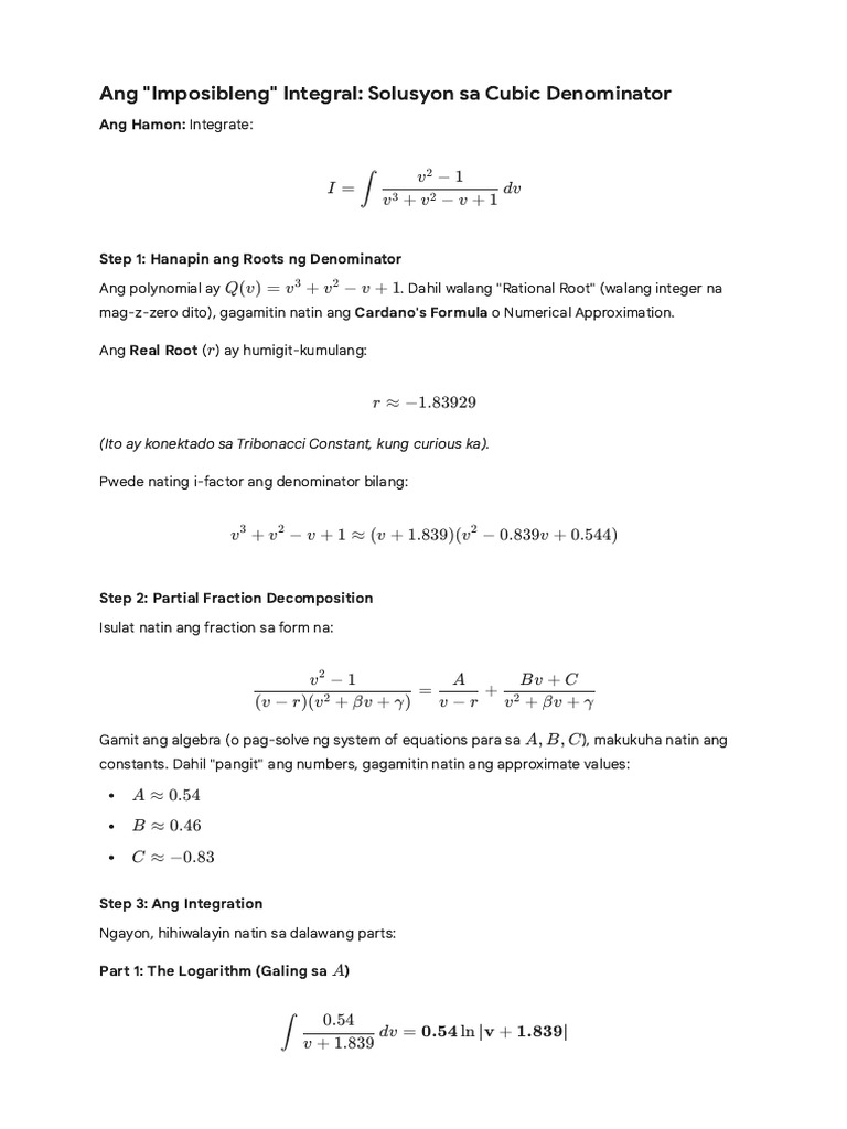 Higher Math Integral | PDF