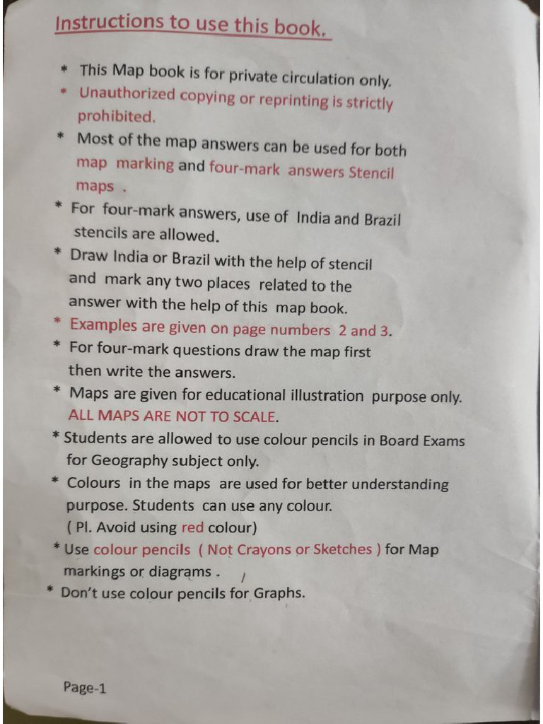 10th Geography Maps Full Syllabus | PDF