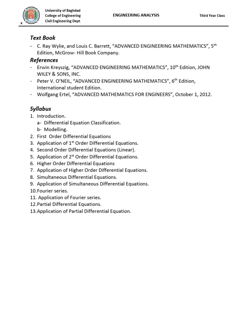 Engineering - Analysis 2022 2023 - Lecture Subjects 1&2 | PDF ...