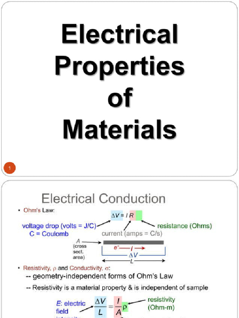 Electrical Properties of Materials | PDF