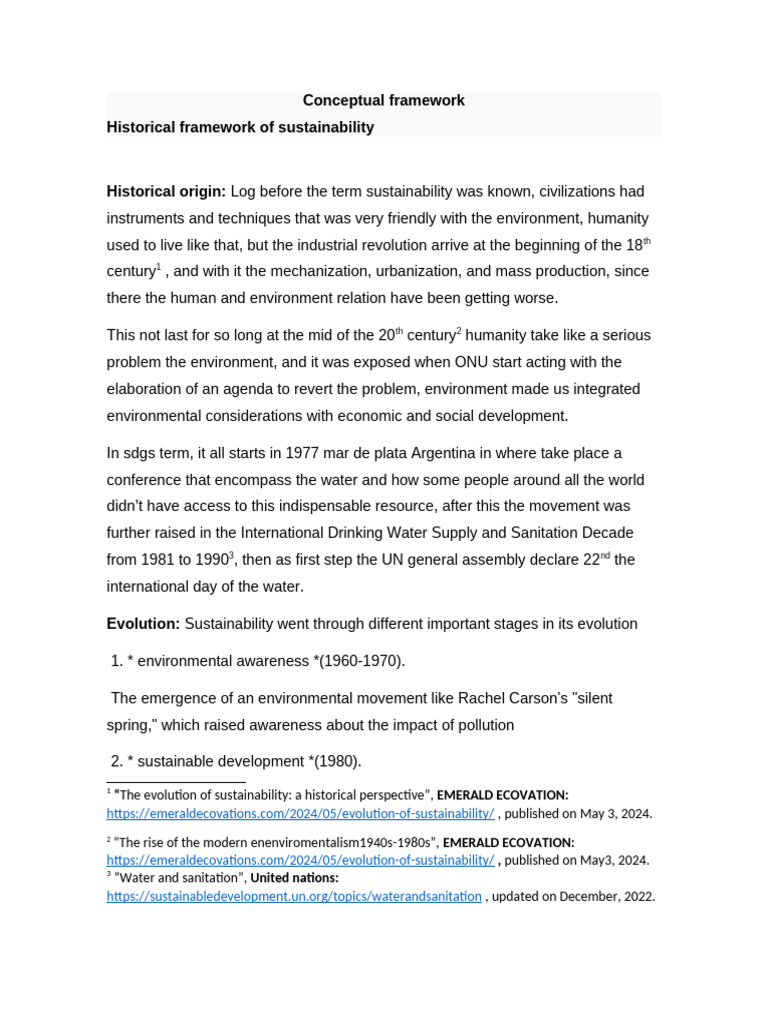 Conceptual Framework | PDF | Sustainability | Sustainable Development