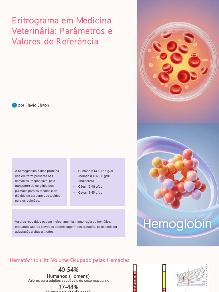 Eritrograma em Medicina Veterinaria Parametros e Valores de Referencia ...