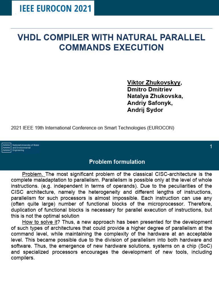 VHDL Compiler With Natural Parallel Commands Execution | PDF | Parsing ...