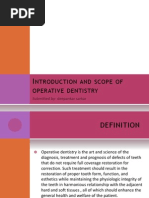 Introduction and Scope of Conservative Dentistry