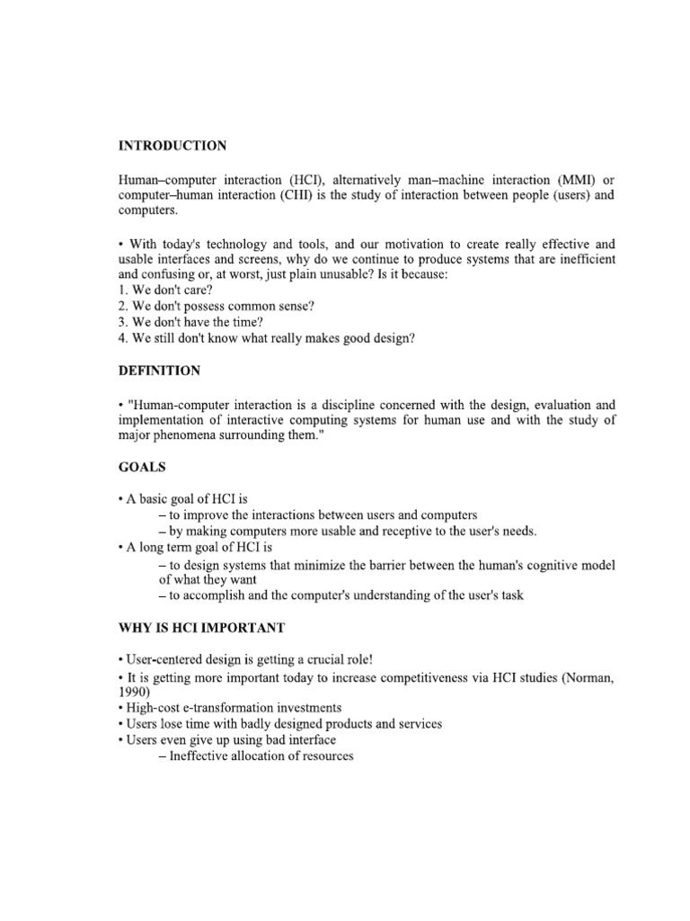 HCI Notes Final | PDF