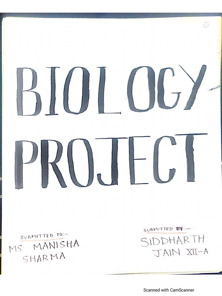 Bio Project Black Fungus 12th STD | PDF