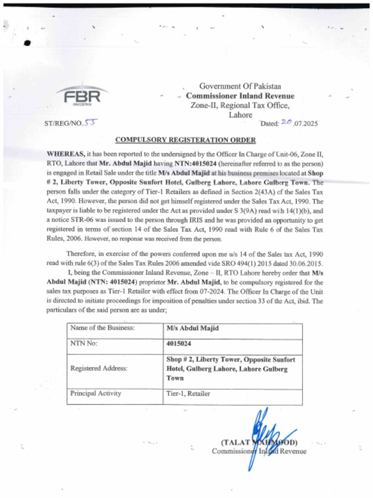 Compulsory Registrartion | PDF