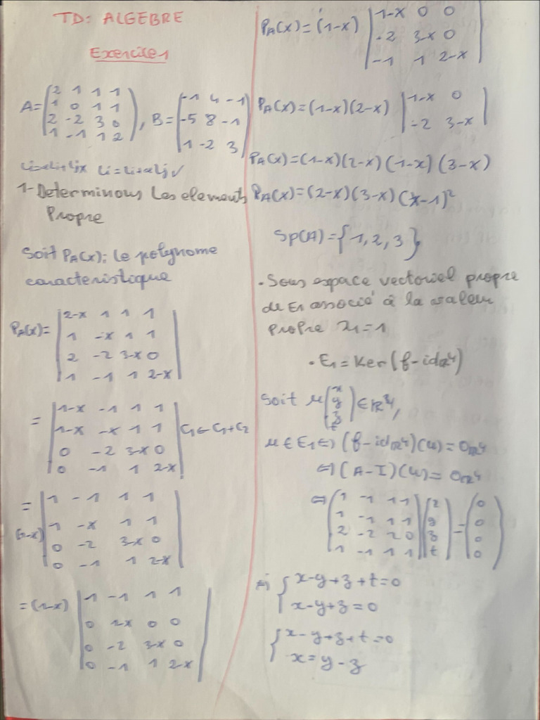 Correction TD Math Exercice 1 À 4 | PDF