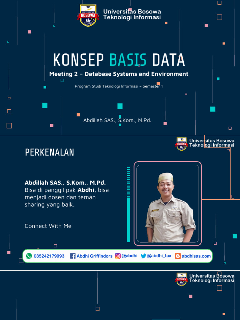 Meeting 2 Database Concepts - Database Systems and Environment - EnG ...